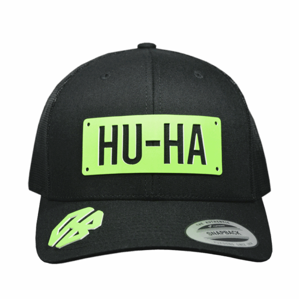 Gorra Negra HU-HA Verde Neón