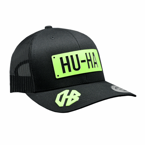Gorra Negra HU-HA Verde Neón - Imagen 3